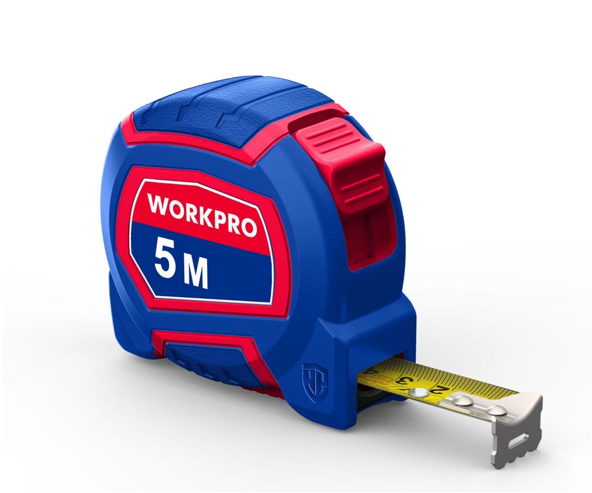 Рулетка WORKPRO WP261009 нейлоновое покрытие, метрическая и дюймовая шкала