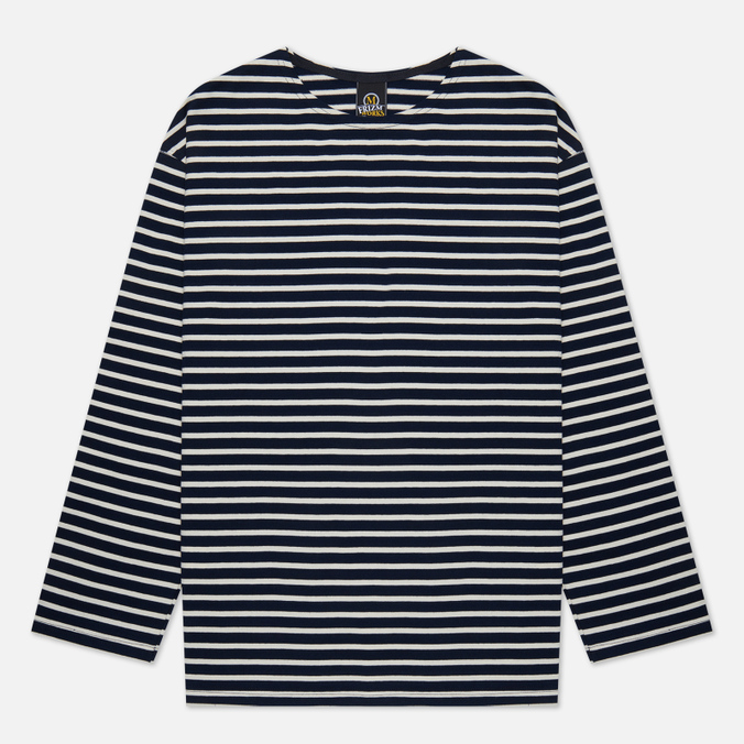 

Мужской лонгслив FrizmWORKS Patch Stripe Boat Neck синий, Размер L, Patch Stripe Boat Neck