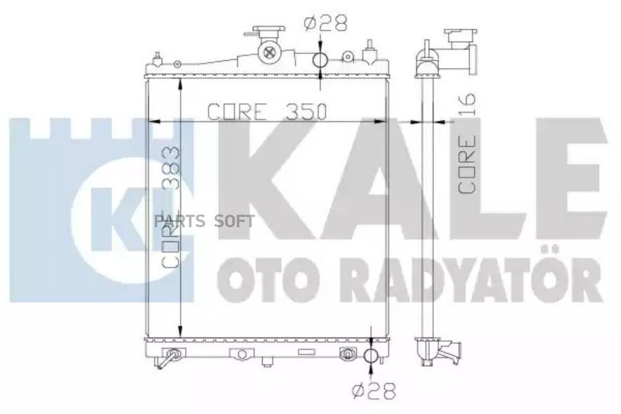 KALE Радиатор двигателя NISSAN MICRA C+C MICRA III NOTE KALE 363200