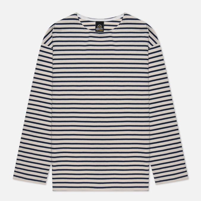 

Мужской лонгслив FrizmWORKS Patch Stripe Boat Neck белый, Размер M, Patch Stripe Boat Neck