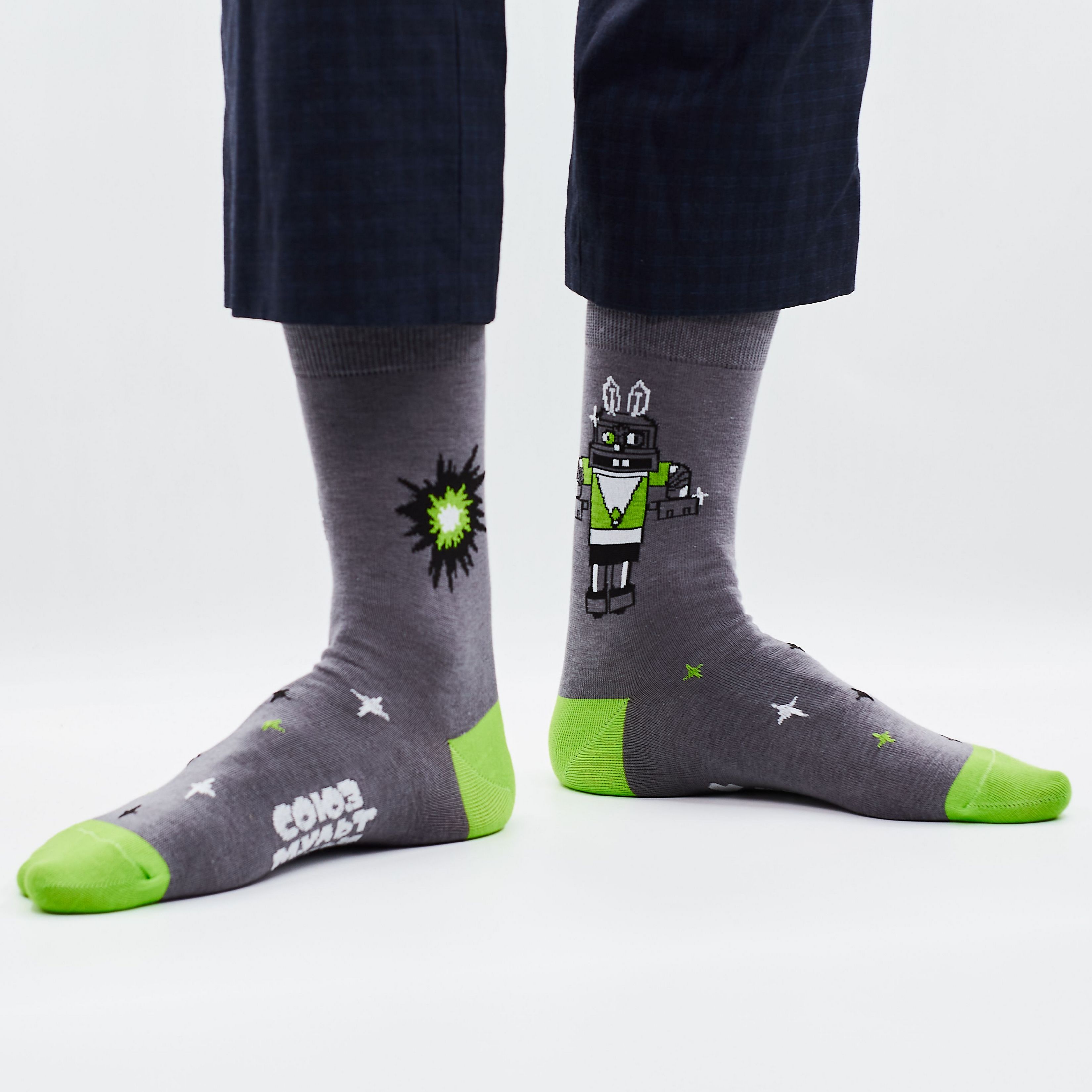 

Носки мужские St. Friday Socks smf-1142-14 серые, Зеленый;серый, smf-1142-14