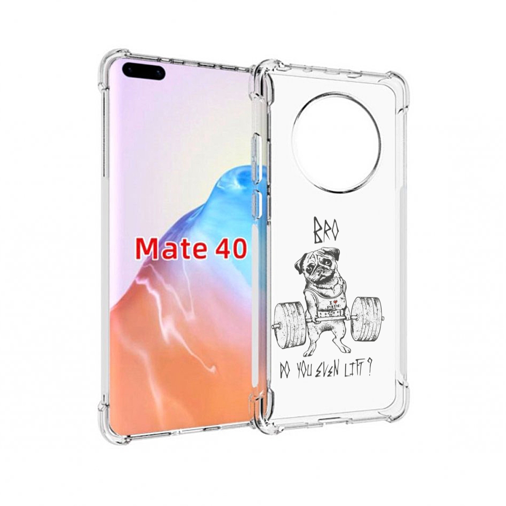 

Чехол MyPads Tocco для Huawei Mate 40 брат ты подкачался мужской, Прозрачный, Tocco