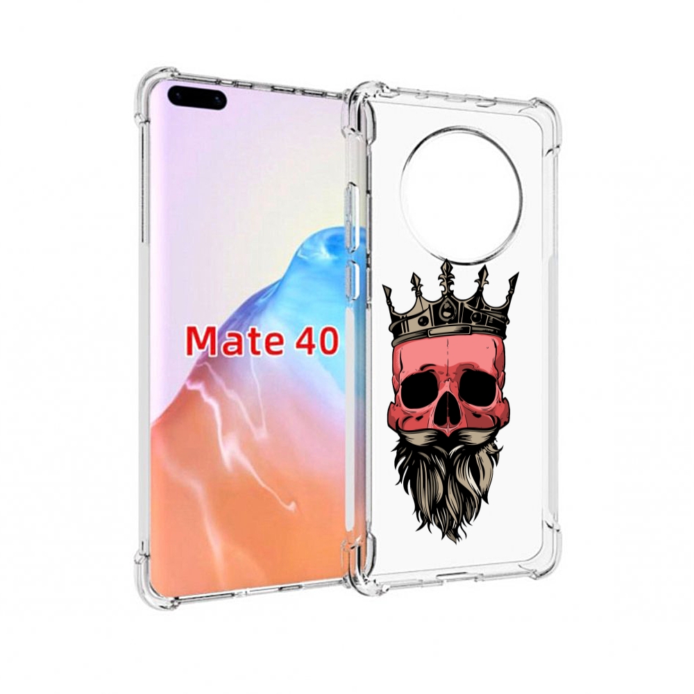 

Чехол MyPads Tocco для Huawei Mate 40 бородатый красный череп мужской, Прозрачный, Tocco