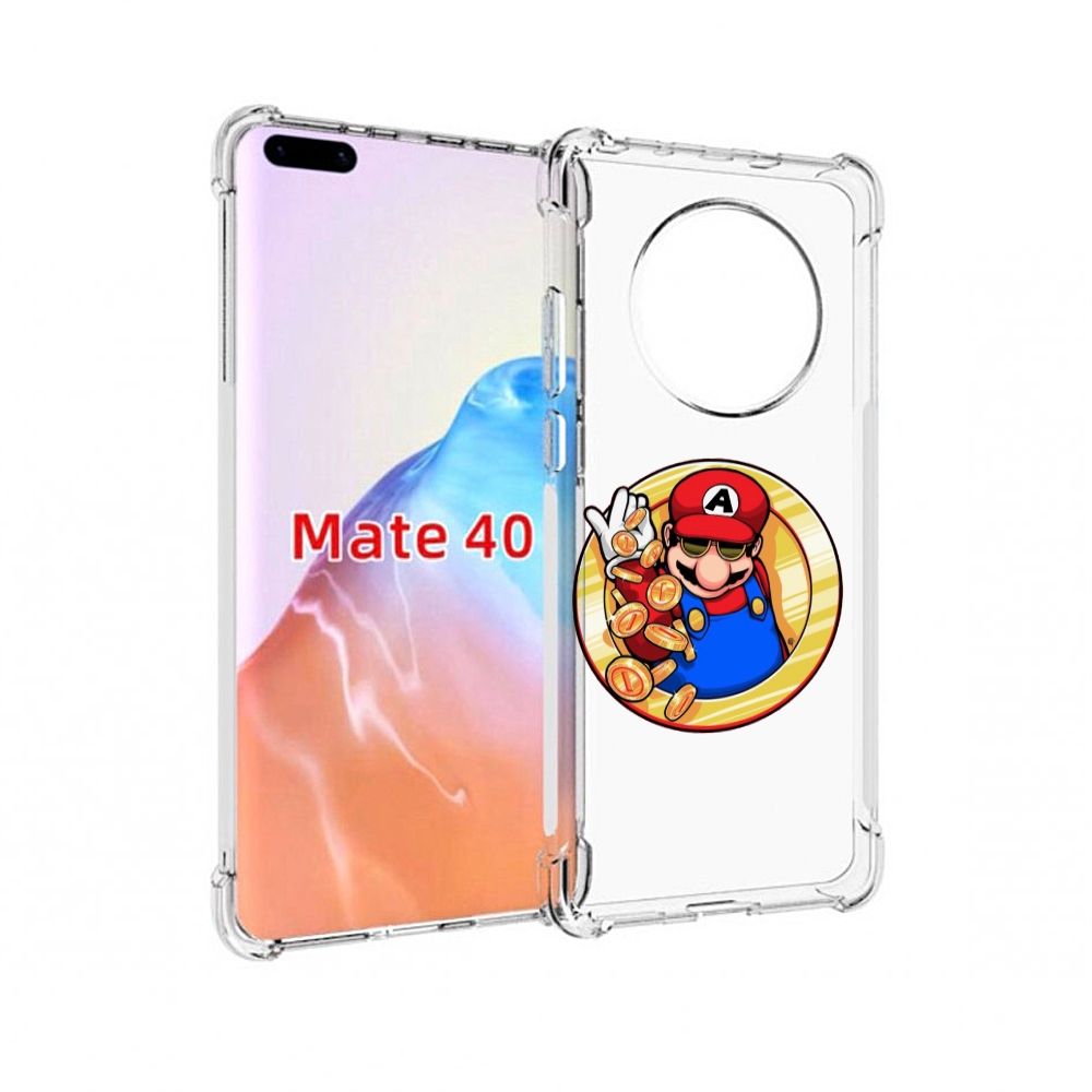 

Чехол MyPads Tocco для Huawei Mate 40 богатый марио, Прозрачный, Tocco