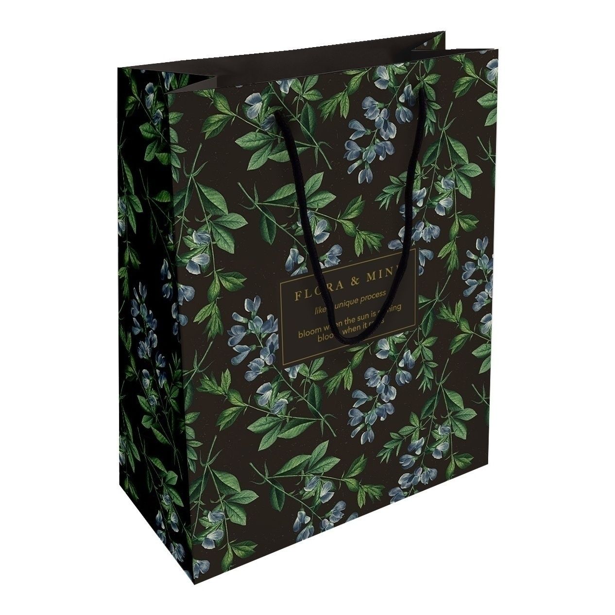 

Пакет подарочный 25 x 32 см Be Smart Flora, Черный