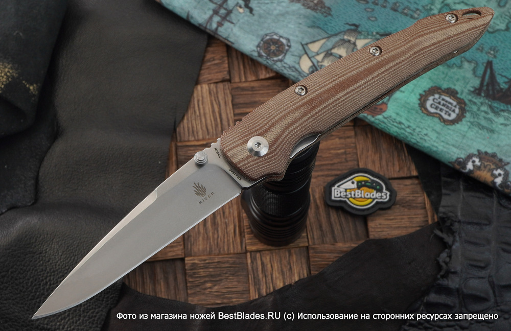 

Складной нож Kizer Knives Sliver сталь S35VN, микарта, Sliver