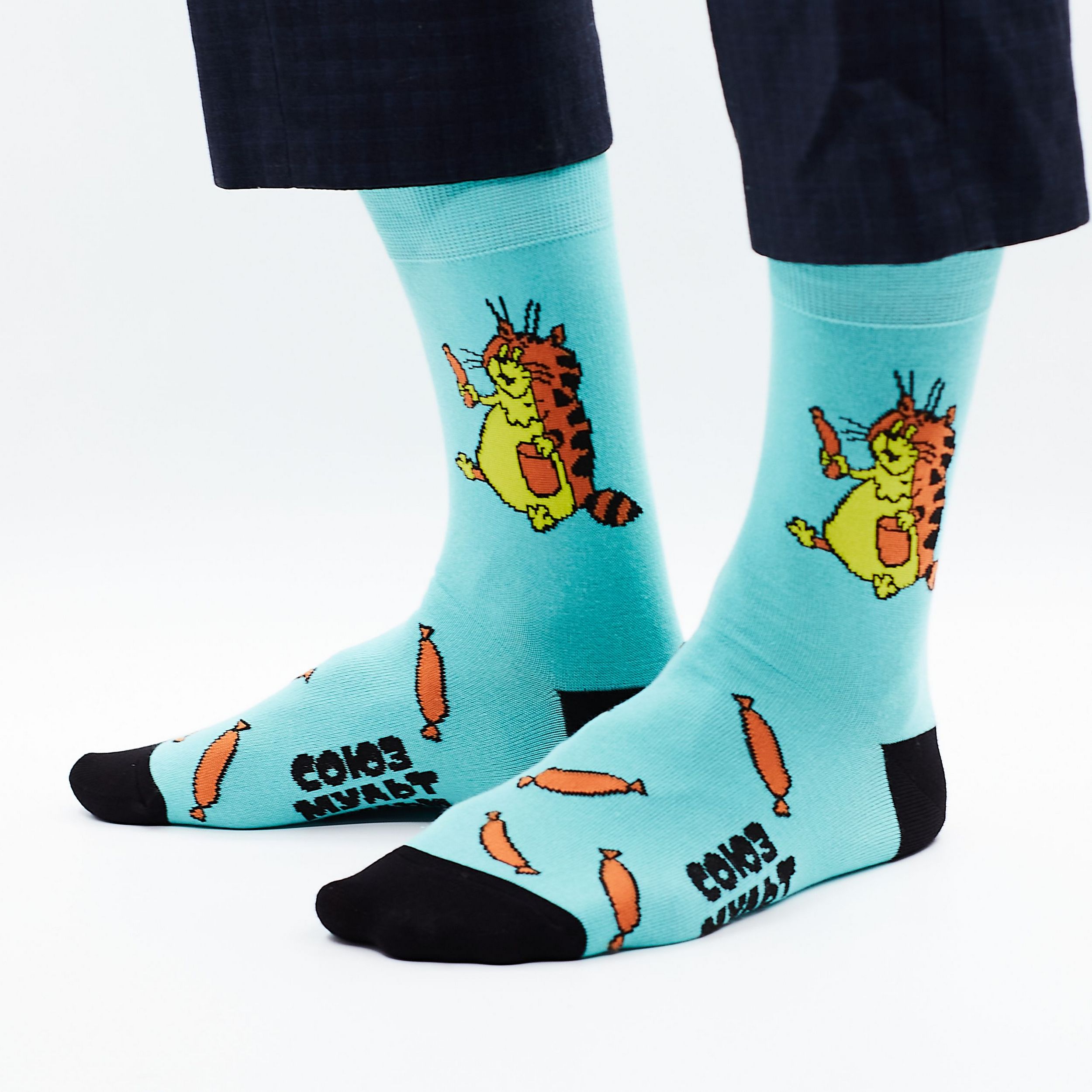 

Носки мужские St. Friday Socks smf-1139-25 голубые, Бирюзовый, smf-1139-25