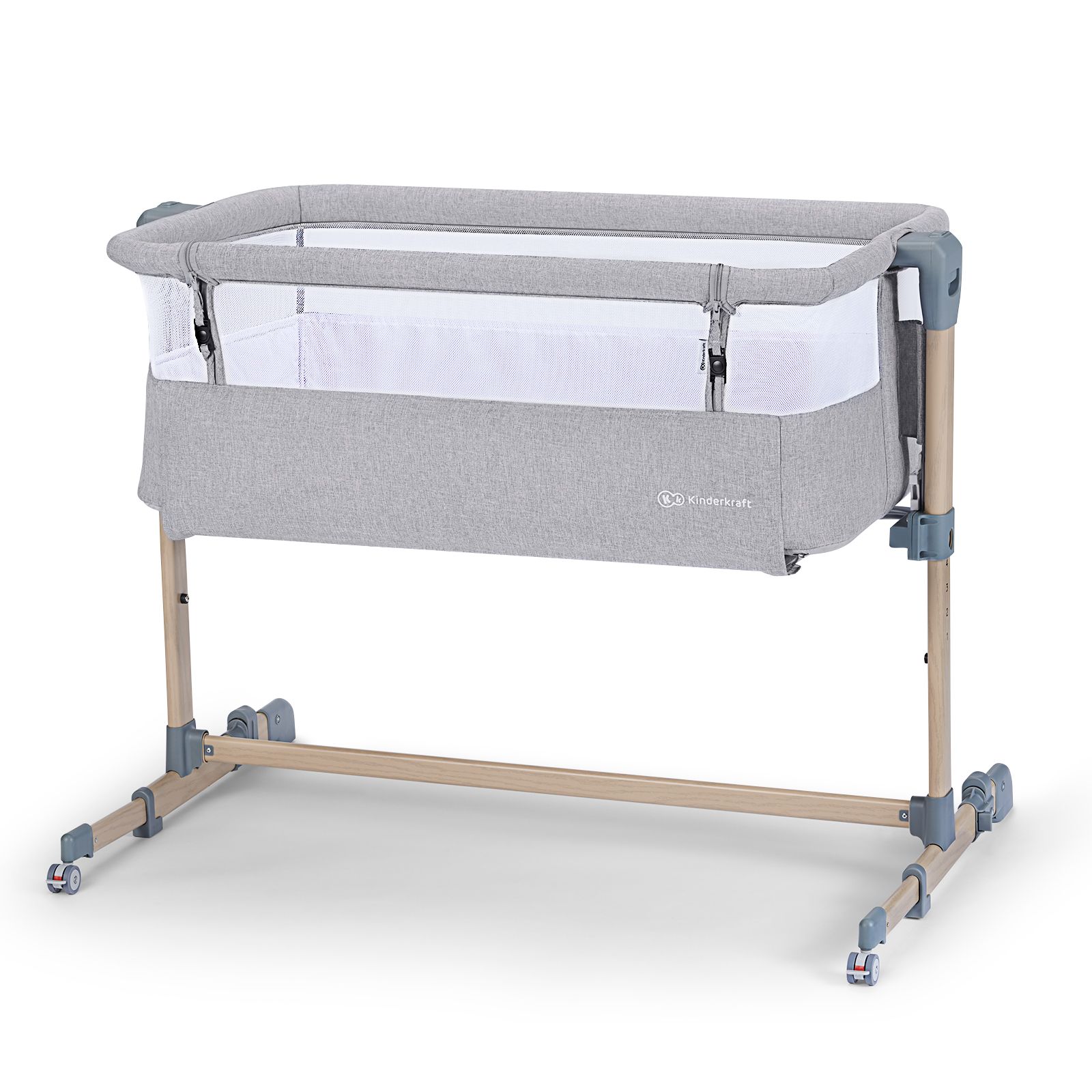 

Кроватка Kinderkraft приставная Neste Air Wood Grey Melange KKLNEAIRGRY00W, Neste Air