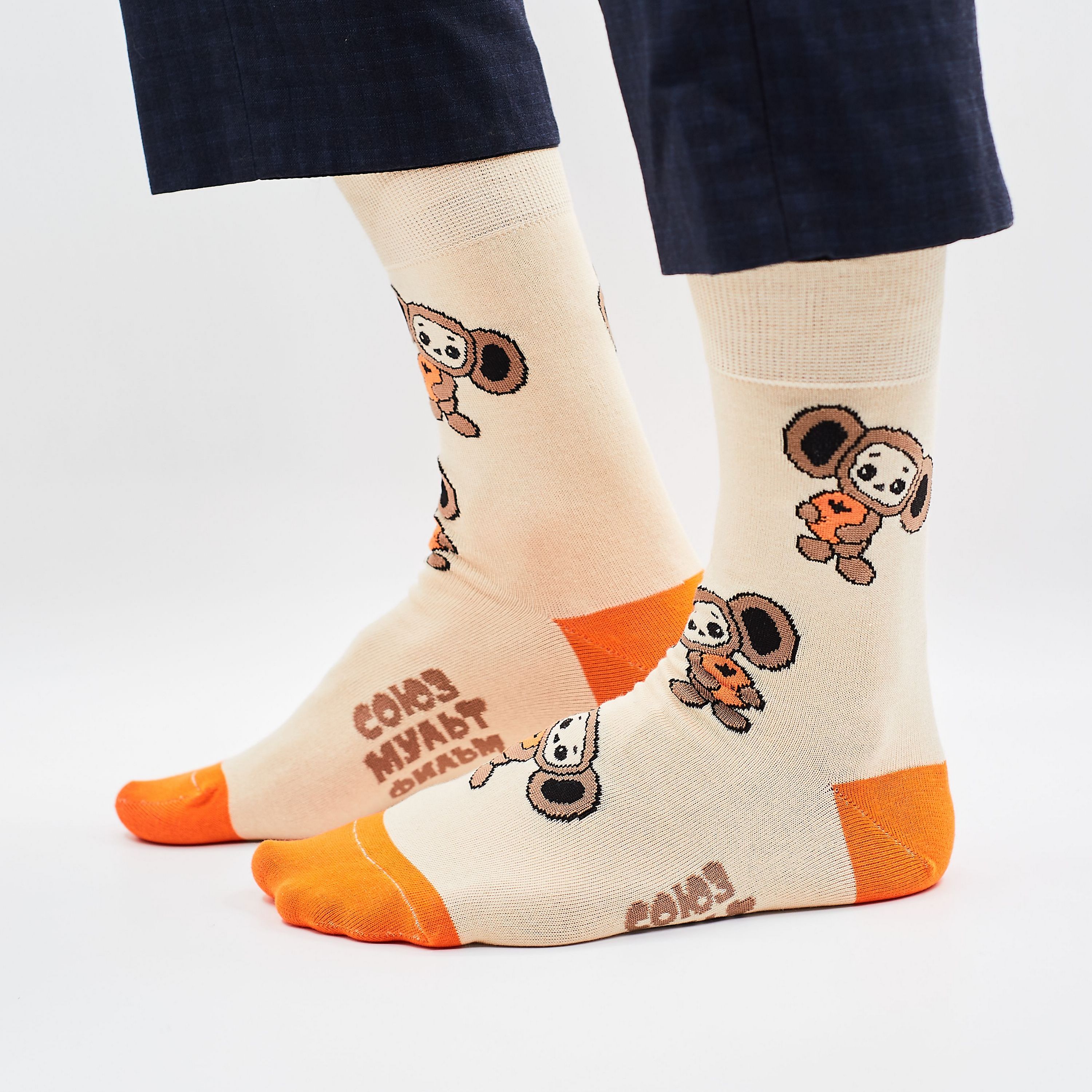 

Носки мужские St. Friday Socks smf-1138-01 бежевые, Бежевый;оранжевый, smf-1138-01