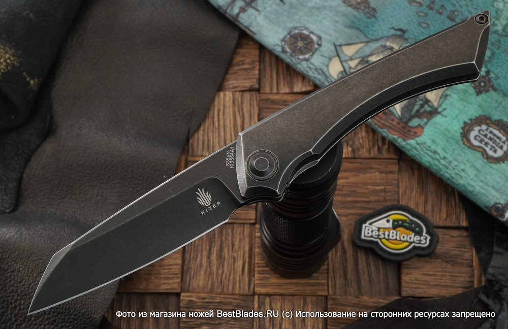 

Складной нож Kizer Knives M_Stealth сталь S35VN, титан, Серый, M_Stealth