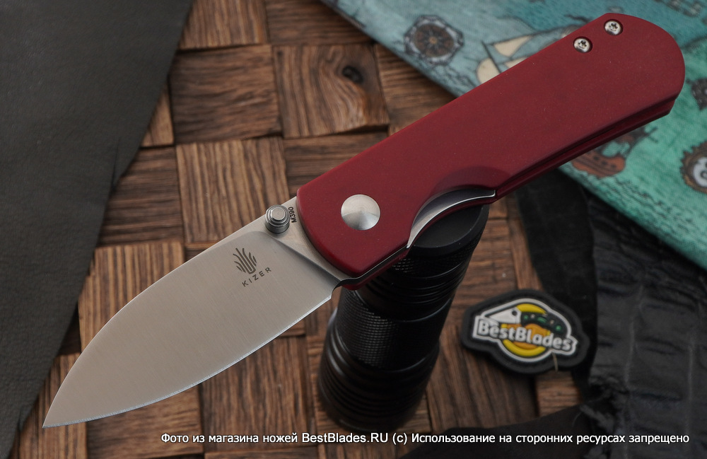 

Складной нож Kizer Knives Yorkie сталь M390, красная микарта, Красный, Yorkie