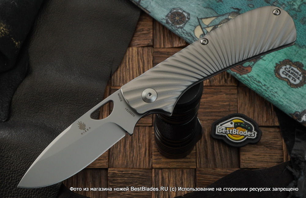 

Складной нож Kizer Knives Zipslip сталь S35VN, титан, Серый, Zipslip