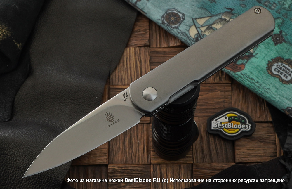 

Складной нож Kizer Knives Feist сталь S35VN, титан, Feist