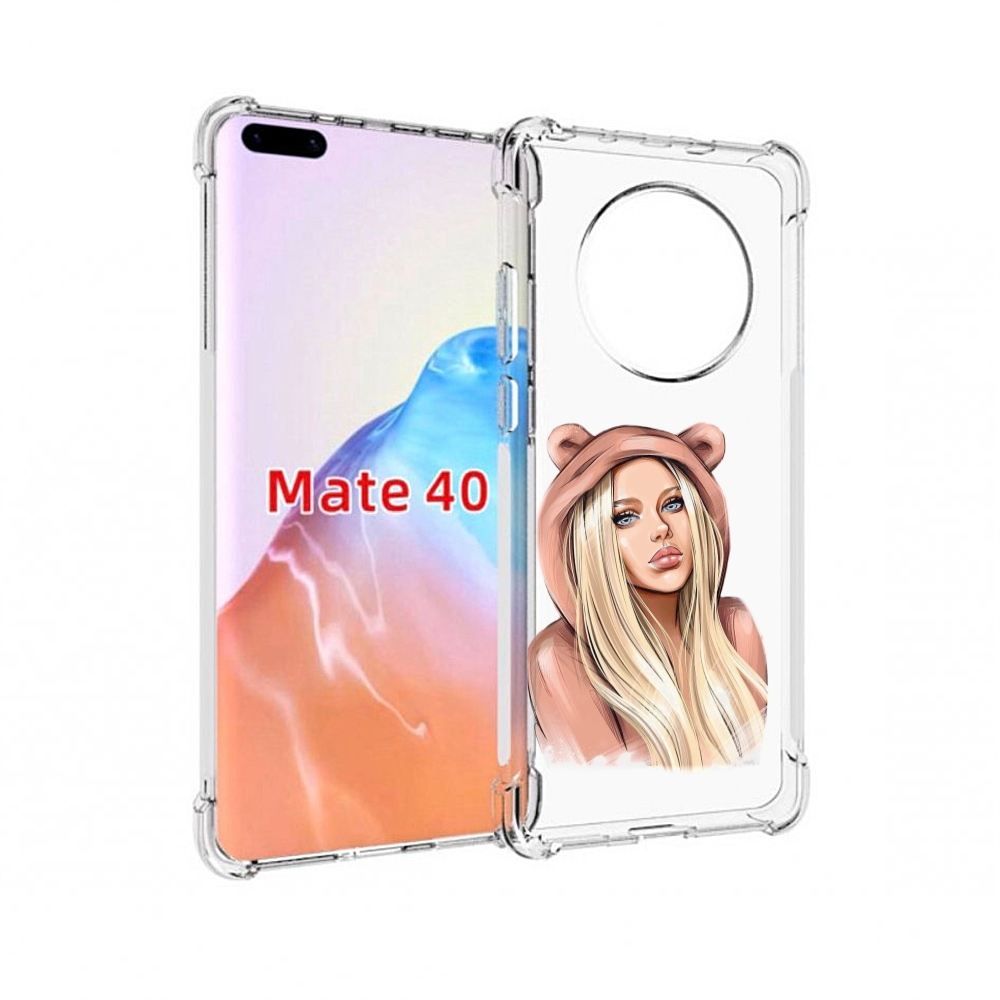 

Чехол MyPads Tocco для Huawei Mate 40 блондинка-в-капюшоне женский, Прозрачный, Tocco