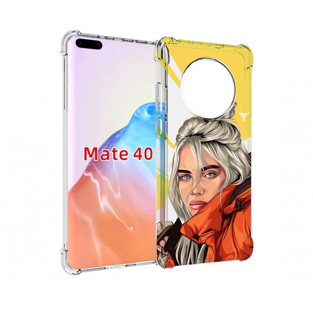 

Чехол MyPads Tocco для Huawei Mate 40 билли-айлиш-в-куртке, Прозрачный, Tocco