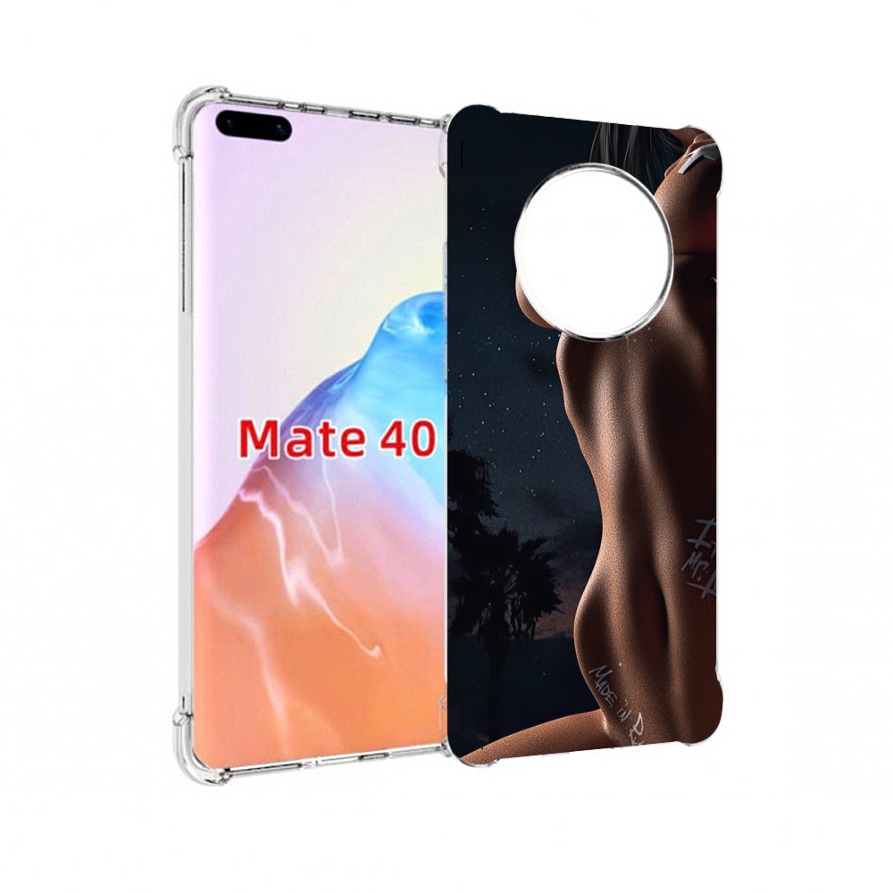 

Чехол MyPads Tocco для Huawei Mate 40 белые-татуировки-на-теле, Прозрачный, Tocco