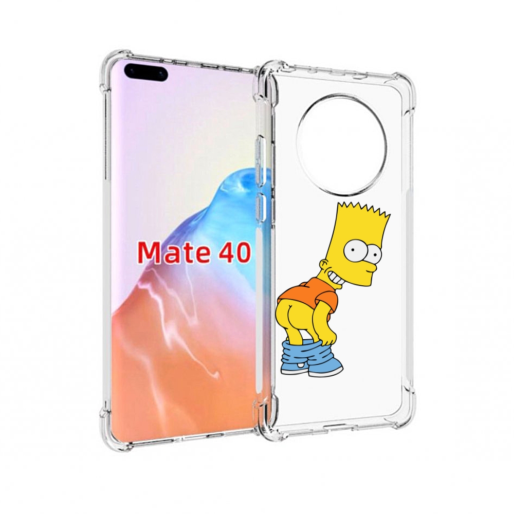 Чехол MyPads Tocco для Huawei Mate 40 барт-симпсон-довольный