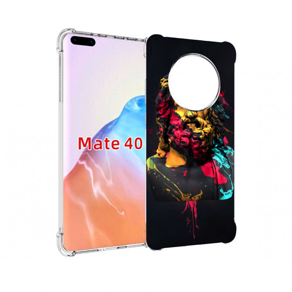 

Чехол MyPads Tocco для Huawei Mate 40 арт-статуя-краски, Прозрачный, Tocco