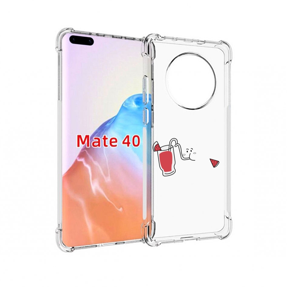 

Чехол MyPads Tocco для Huawei Mate 40 арбузный-напиток, Прозрачный, Tocco