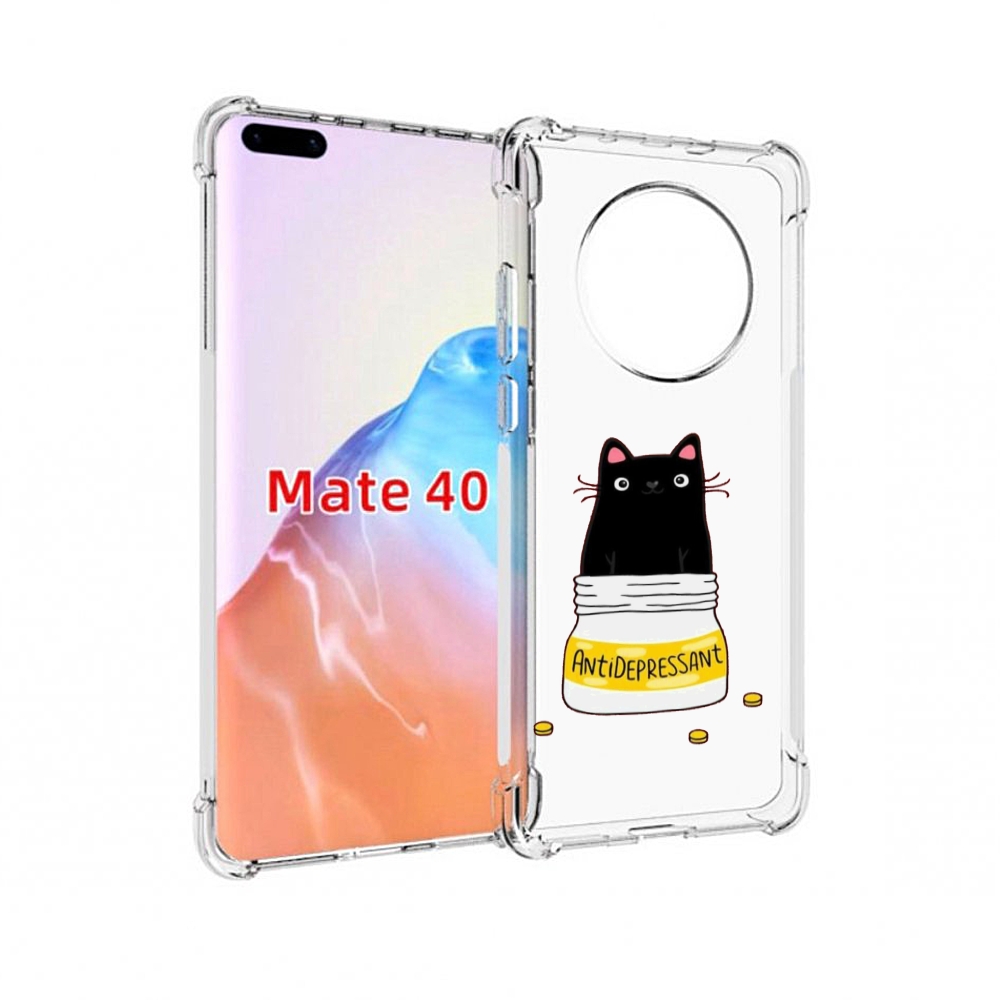 

Чехол MyPads Tocco для Huawei Mate 40 антидепрессант, Прозрачный, Tocco