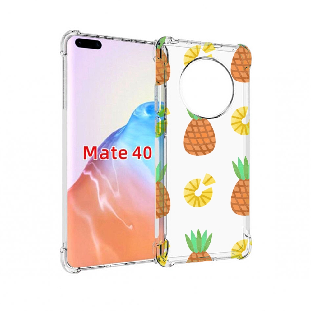 

Чехол MyPads Tocco для Huawei Mate 40 ананасики, Прозрачный, Tocco