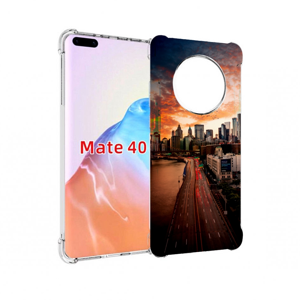 

Чехол MyPads Tocco для Huawei Mate 40 американский город фото, Прозрачный, Tocco
