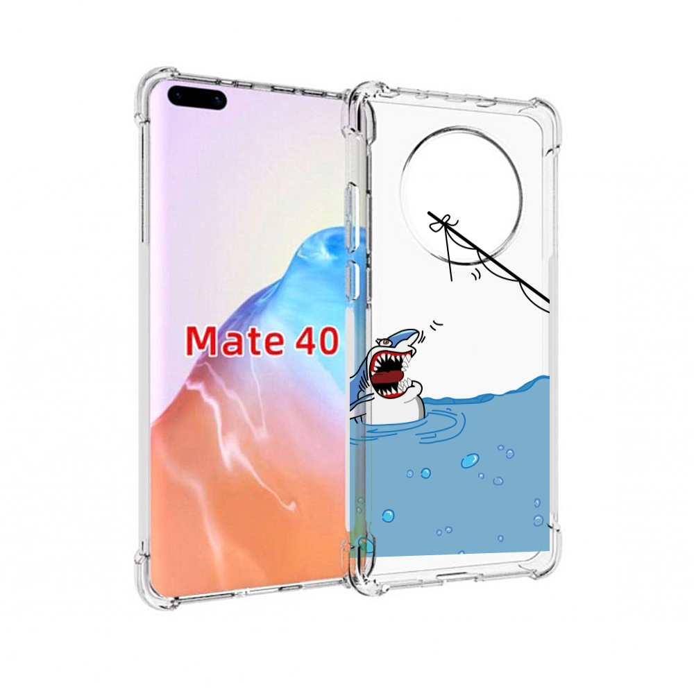 

Чехол MyPads Tocco для Huawei Mate 40 акула-рисунок, Прозрачный, Tocco