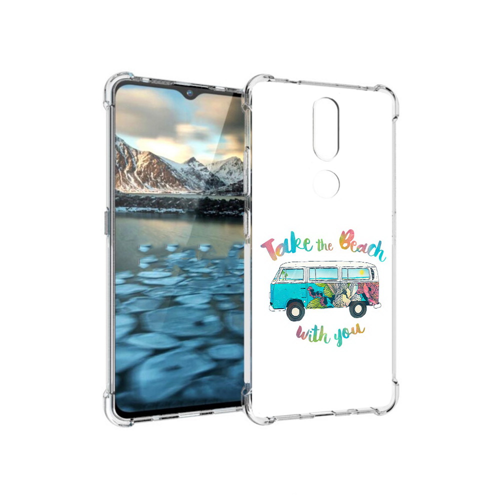 

Чехол MyPads Tocco для Nokia 2.4 Хиппи автобус (PT227049.107.190), Прозрачный, Tocco