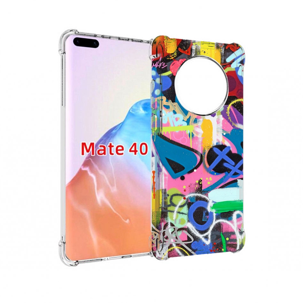 

Чехол MyPads Tocco для Huawei Mate 40 абстракция-графити, Прозрачный, Tocco