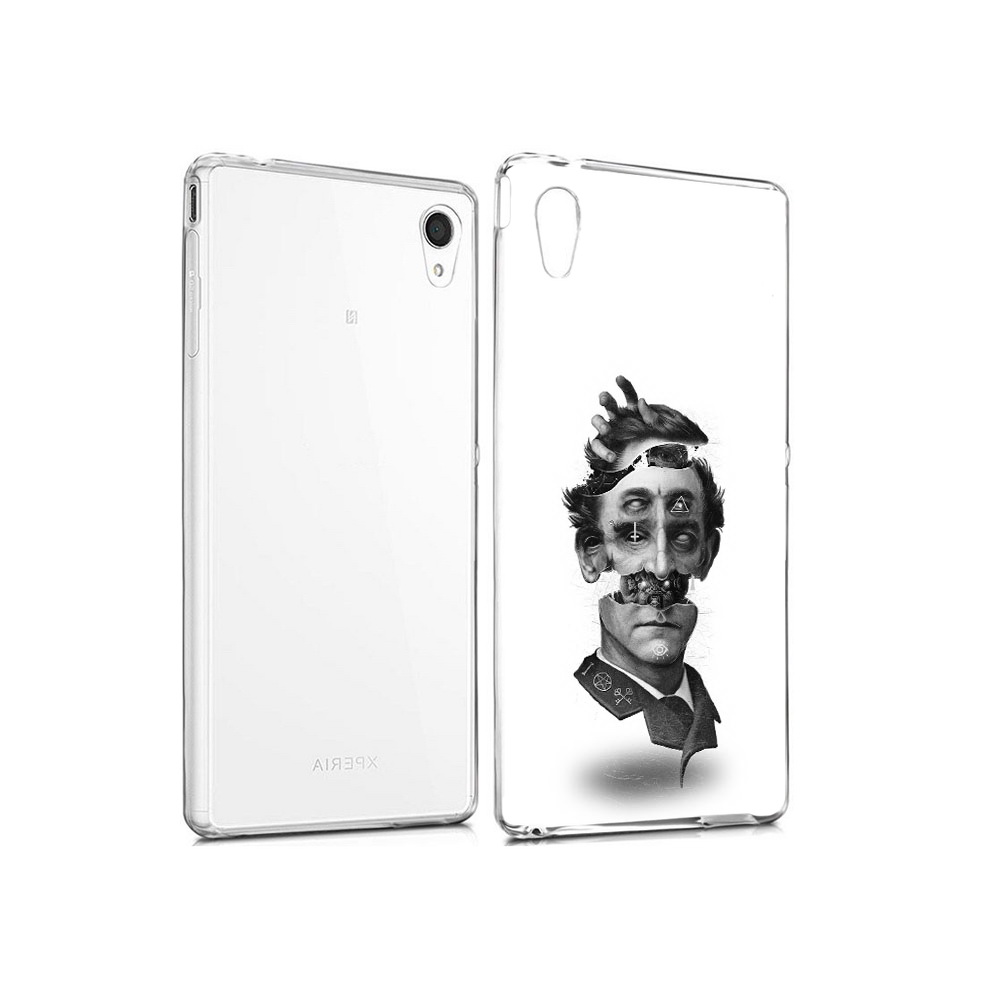 

Чехол MyPads Tocco для Sony Xperia M4 Aqua страшное лицо абстракция (PT41841.249.628), Прозрачный, Tocco