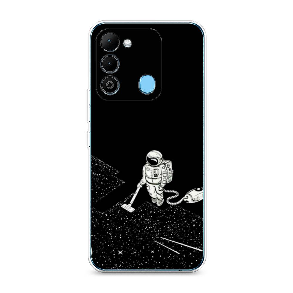 

Чехол Awog на Tecno Spark 9 / Техно Спарк 9 "Космонавт с пылесосом", Белый, 302850-4