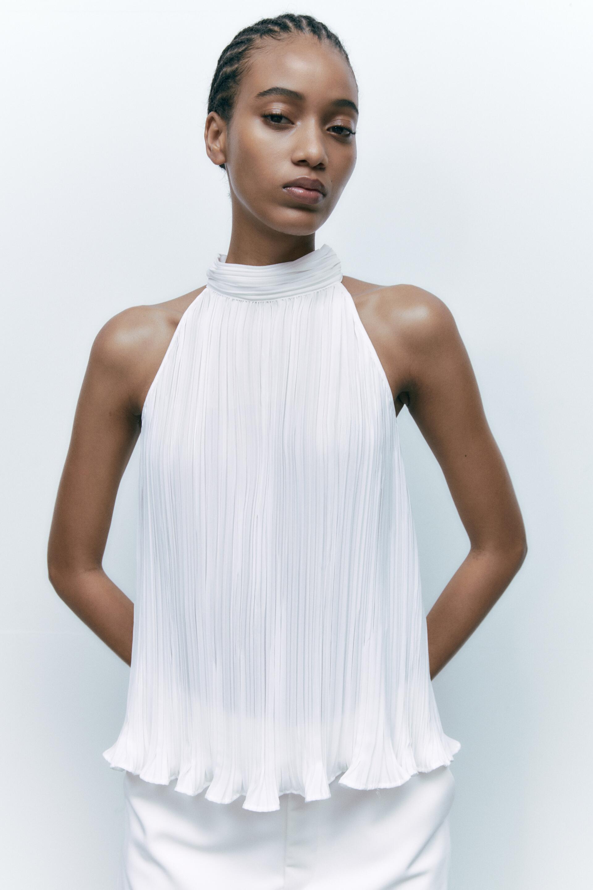 

Топ женский ZARA 03564181 белый M (доставка из-за рубежа), 03564181