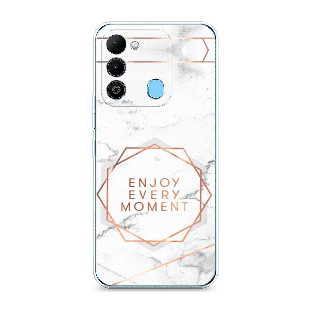 

Чехол Awog на Tecno Spark 9 / Техно Спарк 9 "Enjoy every moment мрамор", Белый;розовый;серый, 302850-7