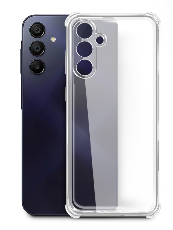 

Чехол Brozo на Samsung Galaxy A15, с защитой углов, прозрачный, Samsung Galaxy A15