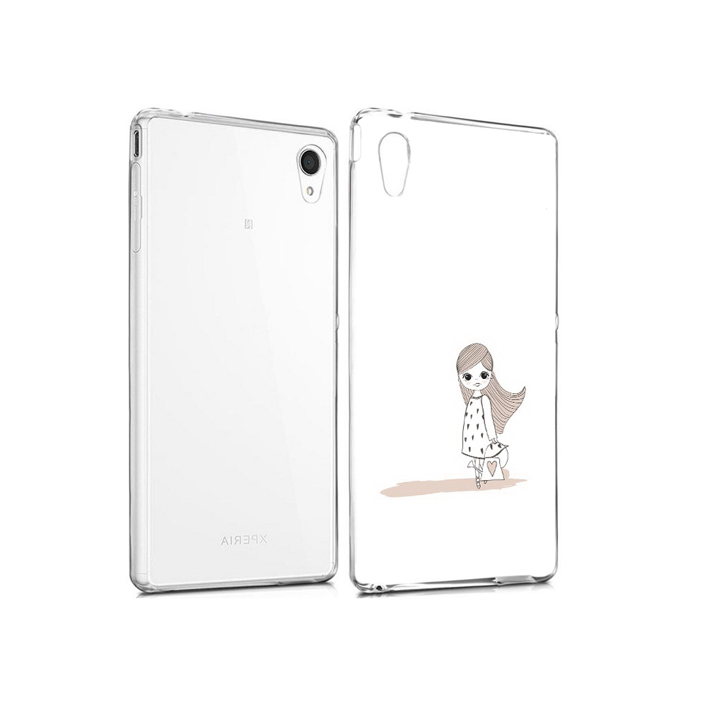 Чехол MyPads Tocco для Sony Xperia M4 Aqua Девочка с сумкой (PT41841.249.61)