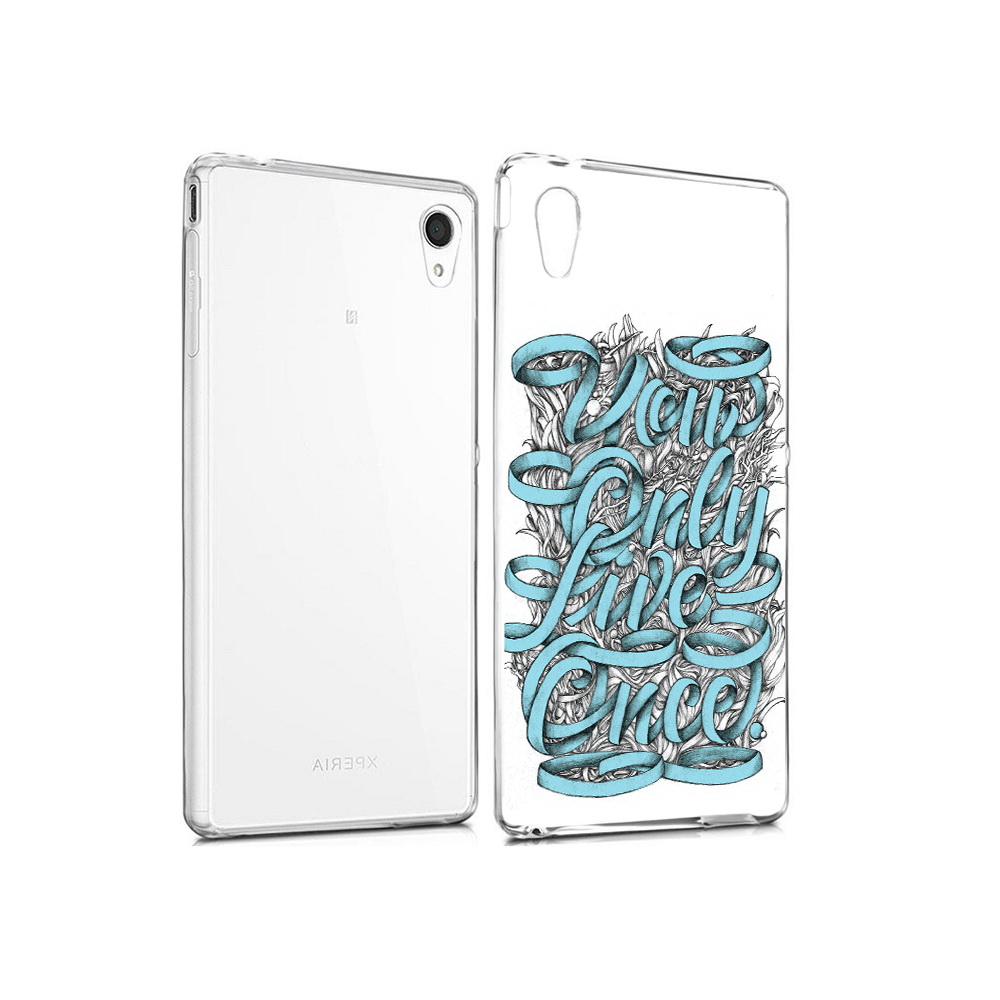 

Чехол MyPads Tocco для Sony Xperia M4 Aqua слова из ленты абстракция (PT41841.249.607), Прозрачный, Tocco