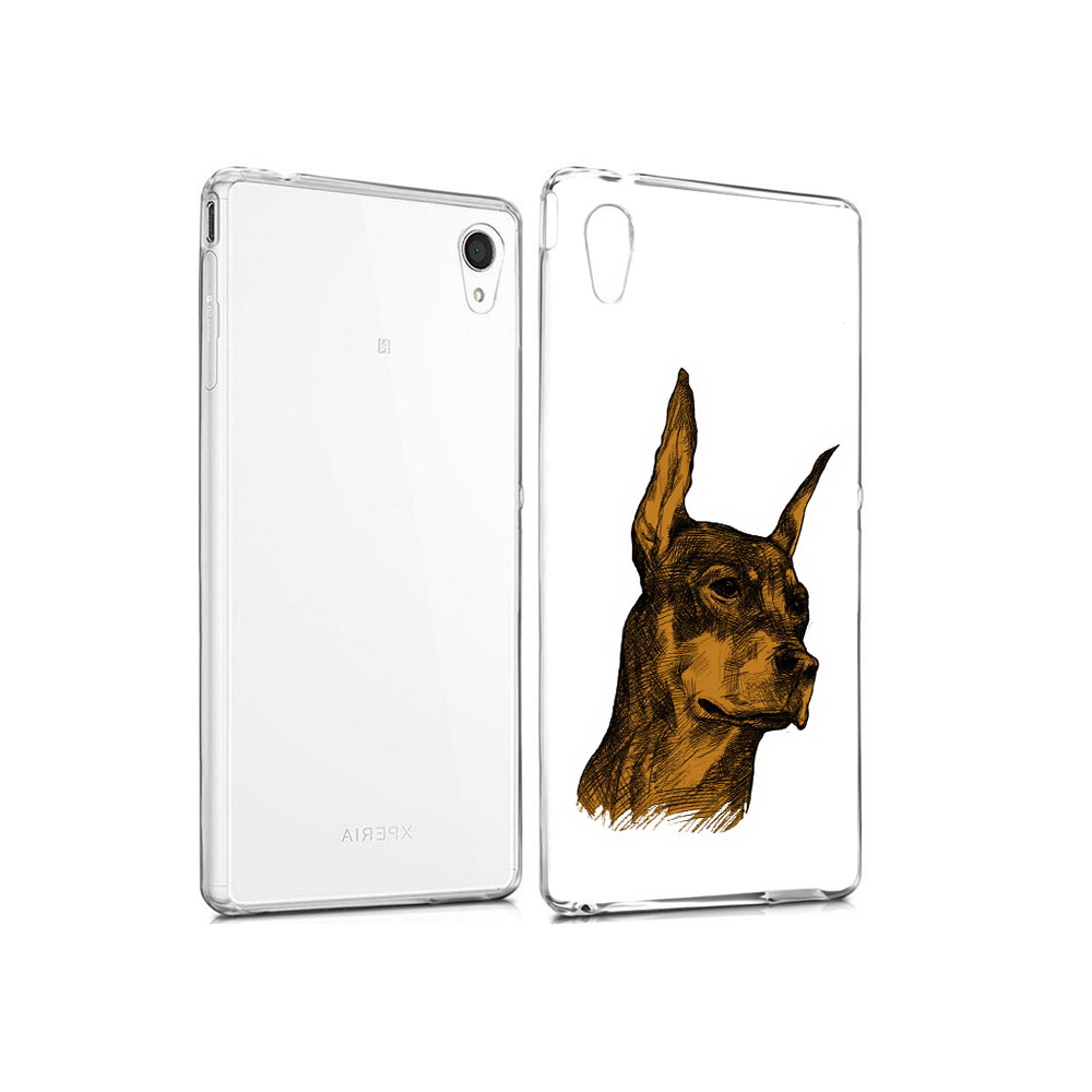 

Чехол MyPads Tocco для Sony Xperia M4 Aqua скетч доберман (PT41841.249.605), Прозрачный, Tocco