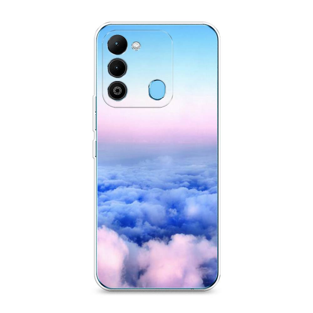 

Чехол Awog на Tecno Spark 9 / Техно Спарк 9 "Облака", Голубой;розовый, 302850-4