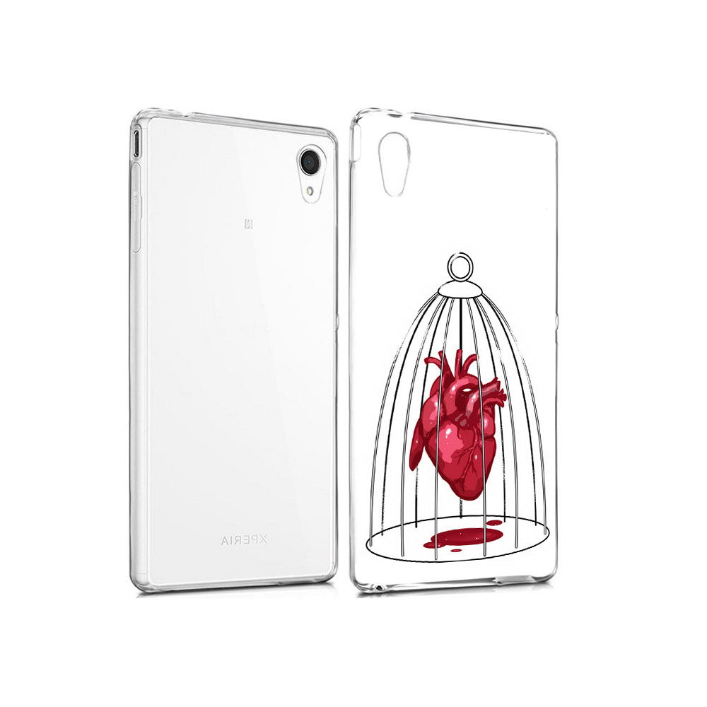 

Чехол MyPads Tocco для Sony Xperia M4 Aqua сердце в клетке (PT41841.249.597), Прозрачный, Tocco