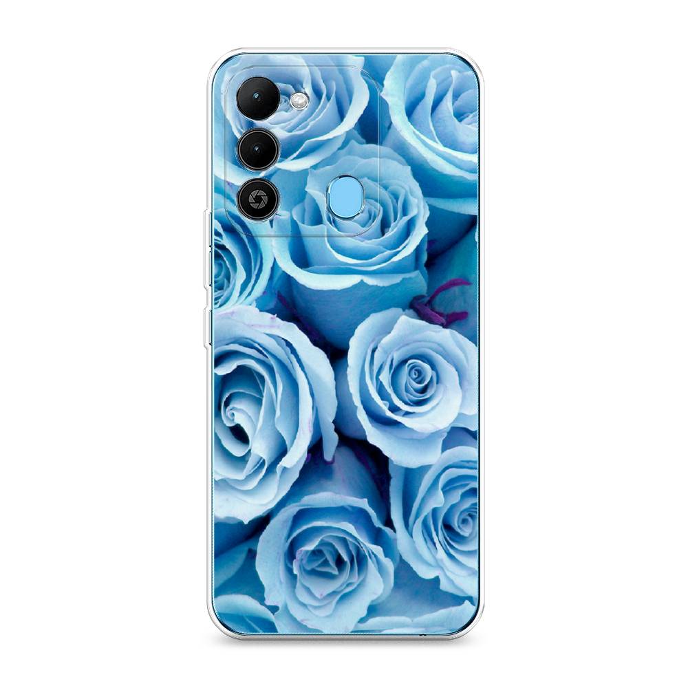 

Чехол Awog на Tecno Spark 9 / Техно Спарк 9 "Лазурные розы", Голубой, 302850-8
