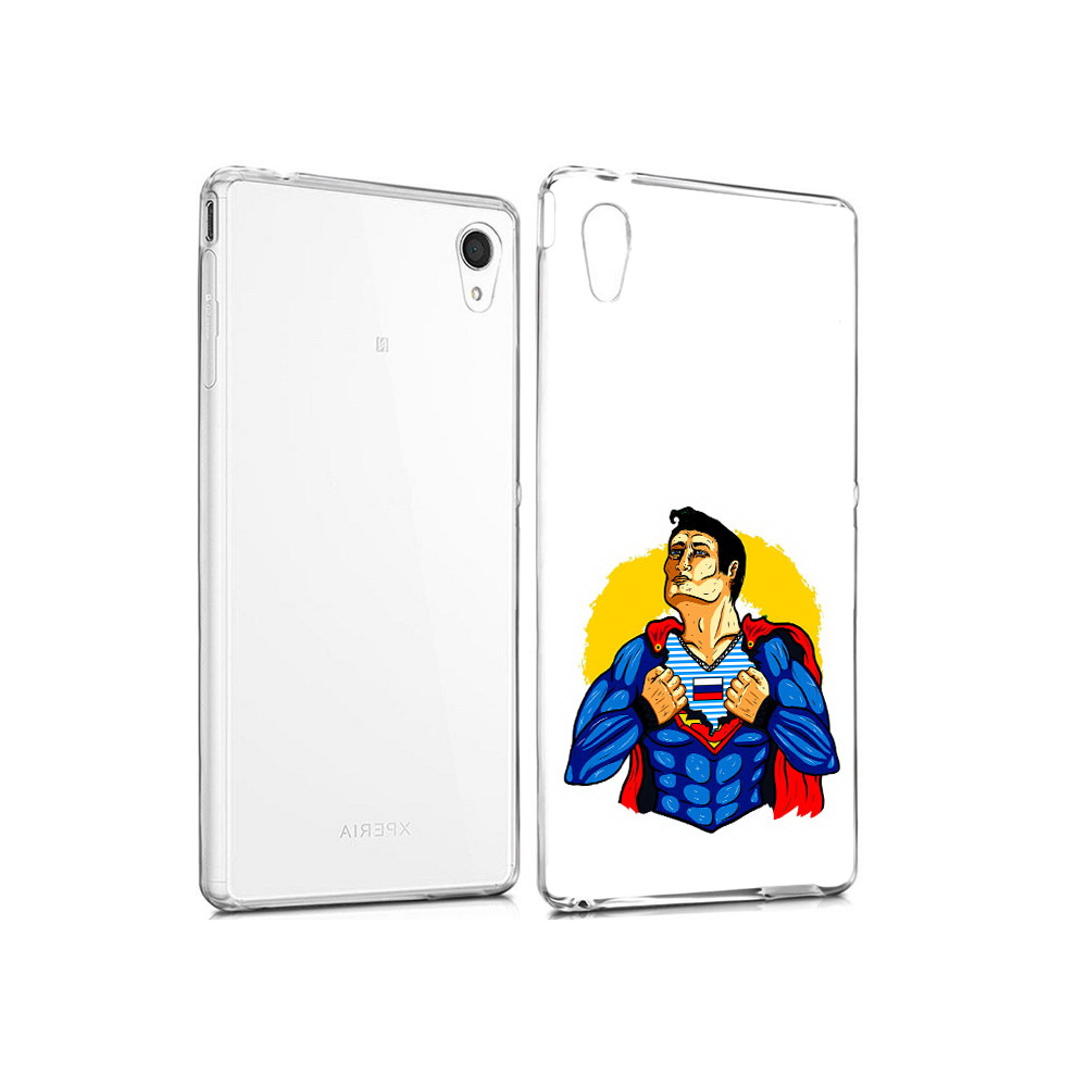 

Чехол MyPads Tocco для Sony Xperia M4 Aqua русский супермен (PT41841.249.591), Прозрачный, Tocco