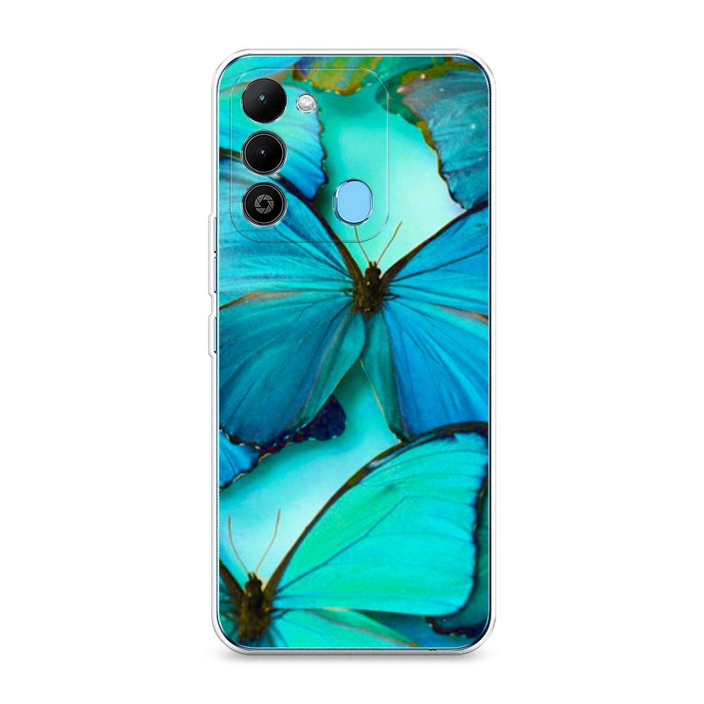 

Чехол Awog на Tecno Spark 9 / Техно Спарк 9 "Неоновые бабочки", Синий;белый, 302850-4