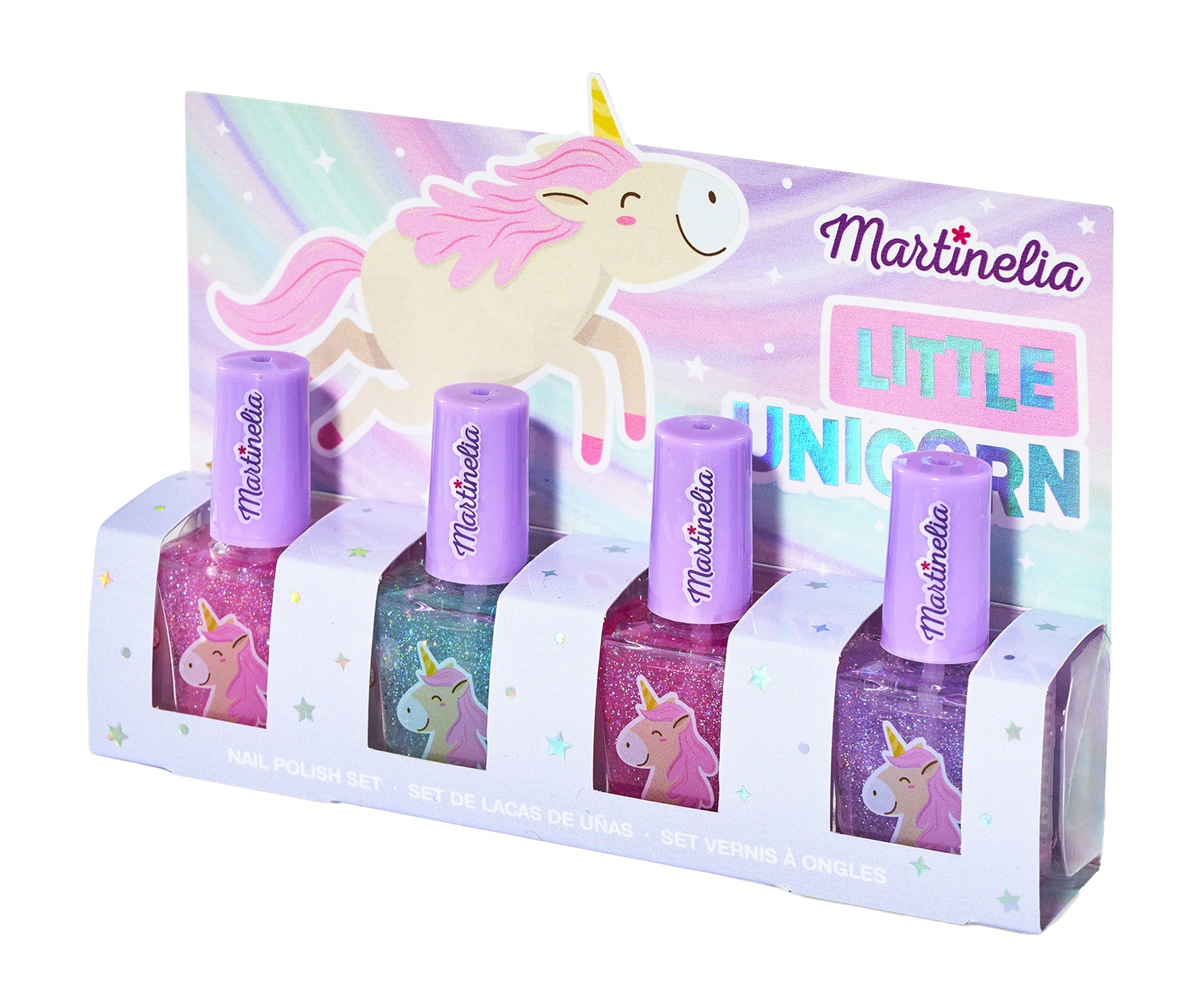 Набор детских лаков для ногтей Martinelia Little Unicorn Nail Polish Set 4шт 30645