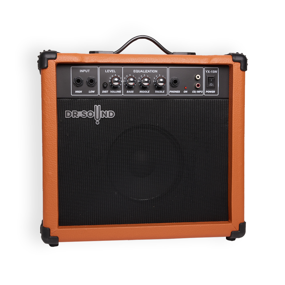 Комбоусилитель для гитары DR SOUND TG-15-orange 15 ватт оранжевый