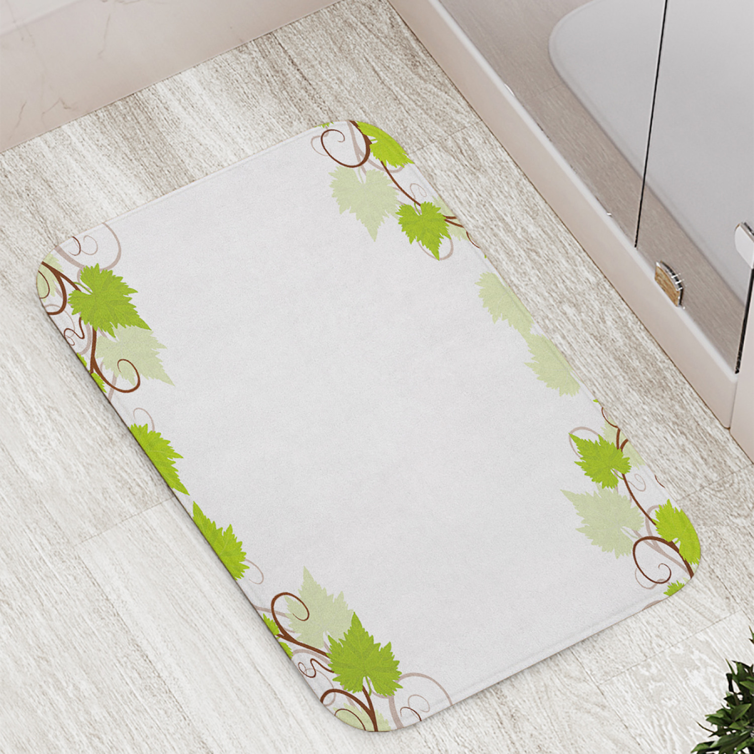 

Коврик противоскользящий JoyArty "Виноградные плети" для ванной, сауны, бассейна, 77х52 см, Виноградные плети