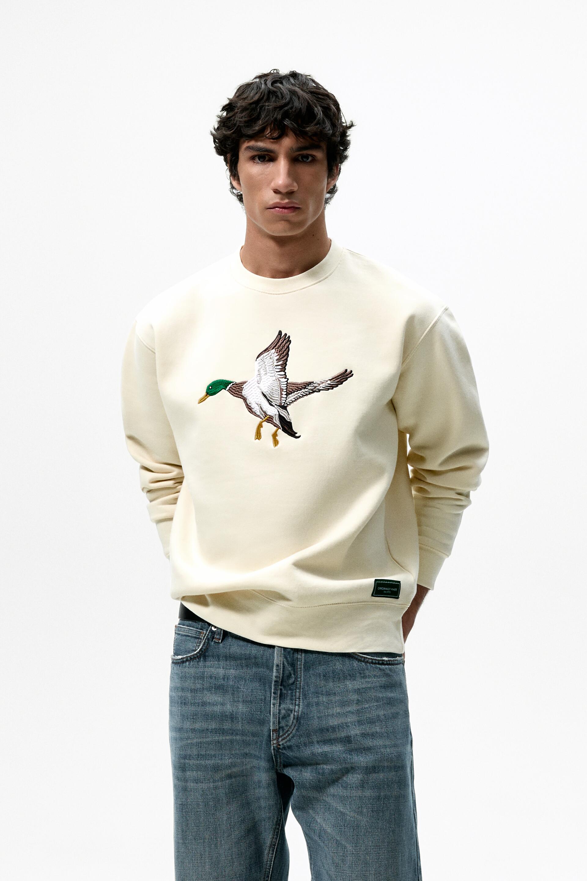 

Свитшот мужской ZARA 03443401 белый S (доставка из-за рубежа), 03443401