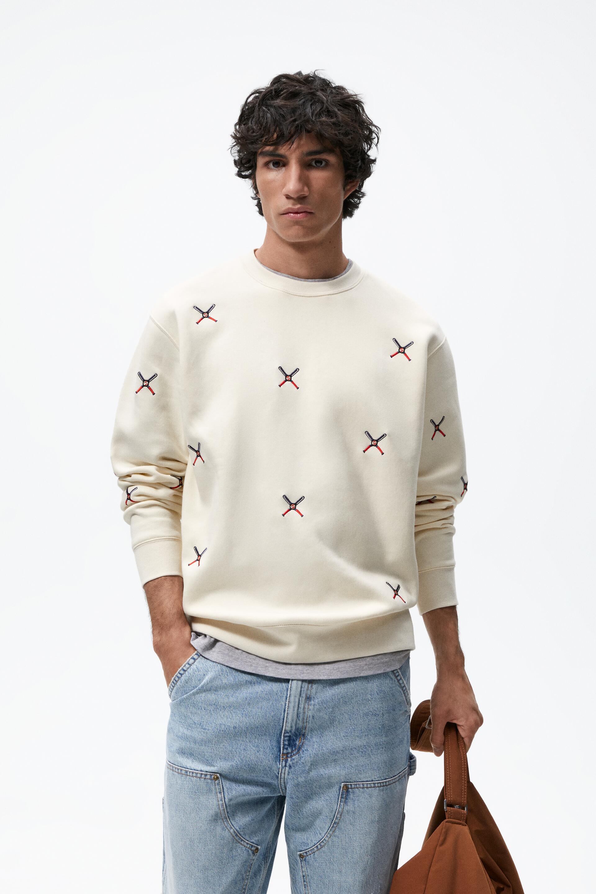 

Свитшот мужской ZARA 03443301 белый M (доставка из-за рубежа), 03443301