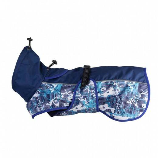 Попона для собак Каскад с подкладкой из трикотажной сетки 60 см р 8, синяя