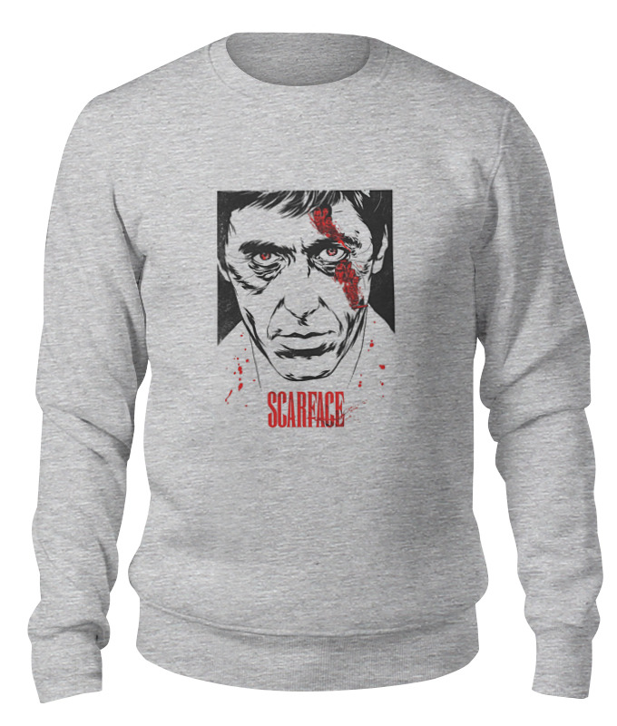 

Свитшот унисекс Printio Scarface серый XS, Scarface