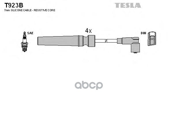 Провода Зажигания (комплект) TESLA T923B 100038582993